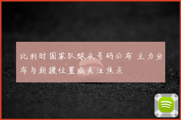 比利时国家队球衣号码公布 主力分布与新援位置成关注焦点